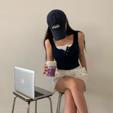 [Bellide made] Get-Up Snap Button Sleeveless