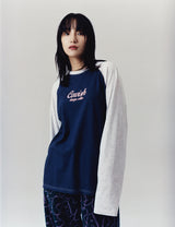 ラグランスターロゴロングスリーブTシャツ/RAGLAN STAR LOGO LS TEE NAVY(CV2CFUT551A)