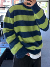[premium] angora stripe knit