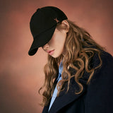 Rose gold stud over fit ball cap