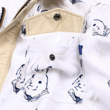 BEARRABBIT カラーフリースシャツ / BSR2223FWJK106 BEARRABBIT COLLAR FLEECE SHIRT WHITE