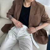 SI リネン半袖ジャケット / SI Linen Short-Sleeved Jacket (2 colors)