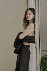 ドレープジャージートップス/DRAPE JERSEY TOP_BEIGE