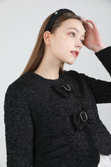ツイードリボンジャケット / Tweed Ribbon Jacket Black