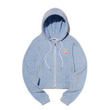 チェリークロップテリーフーディージップアップ／CHERRY CROP TERRY HOODIE ZIP UP [SKY]