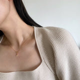 レモンクォーツチェーンネックレス/LEMON QUARTZ CHAIN NECKLACE
