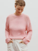 Sheer ribbed knit - Navy (6682467434614)