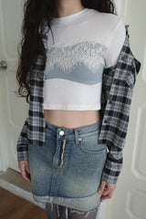 ラバークロップチェックシャツ / Rubber Crop Check NB (2 colors)