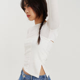 サイドスリットチューブトップ / SIDE SLIT TUBE TOP IVORY