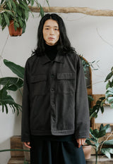 unisex suede jacket gray