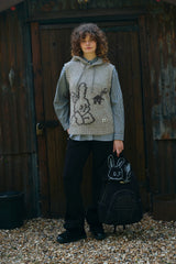 WITTY BUNNY NOMAD HOODIE VEST [MELANGE GRAY]