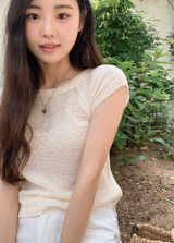 スリムフィット半袖ニット (8color)
