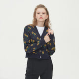 FLOWER JAQUARD KNIT CARDIGAN_NAVY (6610815189110)