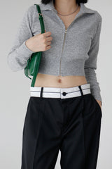 カシミアニットジップアップ / Cashmere knit zip-up (3color)