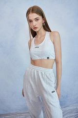 HIDE Cross Bra Top (White Melange) (6570976018550)