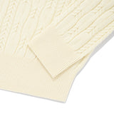 スモールチェリーケーブルクロップニット／SMALL CHERRY CABLE CROP KNIT [IVORY]