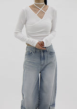 ラップストリングコルゲーテッドTシャツ / Wrap string corrugated T-shirt (4color)