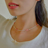 フラワーネックレス/FLOWER WHITE NECKLACE