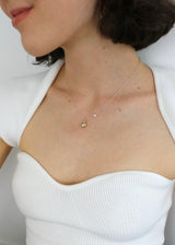 ハートパールネックレス (14k gold)
