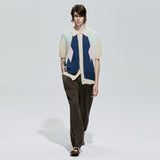 ポッカーディアハーフニットカーディガン / pocker-dia half knit cardigan ivory
