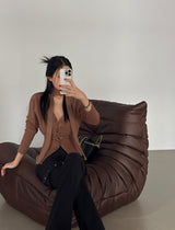 muffler set line cardigan
