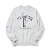 ニューヨークランドマークスウェットシャツ / Express Holiday New York Landmark Sweatshirt_White Melange