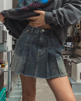 ダブルピンタックカットミニスカート