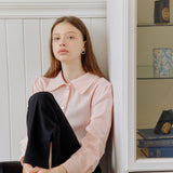 CHECK PUFF SHIRT_PINK (6600105689206)