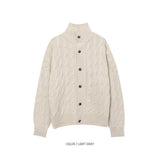 ASCLO High Neck Cable Cardigan (5color)