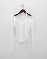 キャンディーネックスカーフTシャツ / Candy UN Neck Scarf T-Shirt (4color)