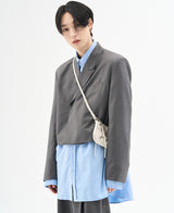 ルシッドクロップラップブレザー / [自主製作] Lucid crop wrap blazer (2 color)
