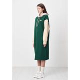 HOODIE LONG JERSEY DRESS_DARK GREEN (6609936056438)