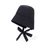 Stud logo strap bonnet hat Black