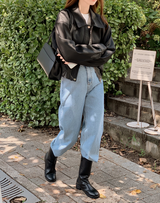 クラシックオータムクロップレザージャケット