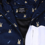ロイヤルフリースフードジャケット / BSR2223FWJK103 ROYAL FLEECE HOODED JACKET MINI BEAR RABBIT NAVY