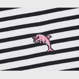 ドルフィンストライプボートネックTシャツ / Dolphin stripe boat neck half sleeve t shirts (6583571677302)