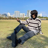 アンゴラストライプニット/EV Angora Striped Knitwear (2 colors)