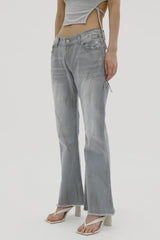 ダストブーツカットデニムパンツ / Dust Bootcut Denim Pants (2color)