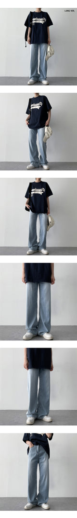 ストールウォッシングデニムワイドパンツ / Stole washing denim wide pants
