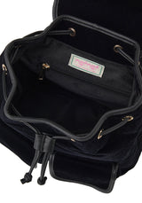 velvet rose corsage backpack_blu