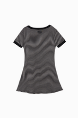 V NECK STRIPE OPS (GRAY)
