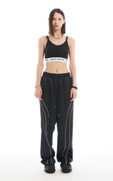 SATIN LINE PANTS_BLACK