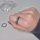 heart chain ring