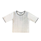 ニットグラデーションプリントトップ/KNIT GRADATION PRINT TOP