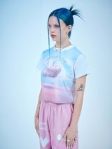 ピンクバースドケーキクロップTシャツ / PINK BIRTHDCAKE CROP T-SHIRTS(PN)