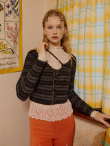 Cross Line Crop Knit (Black)