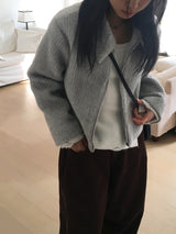 【ウール50】ミルコモヘアショートカラージャケット