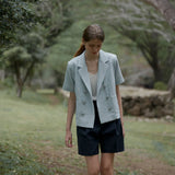 ツイードダブルハーフジャケット / Tweed double half jacket
