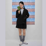 Kairo shirring jacket (black) (6684260270198)