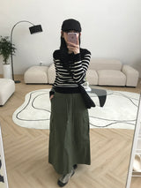 ラッシュバックスリットロングスカート